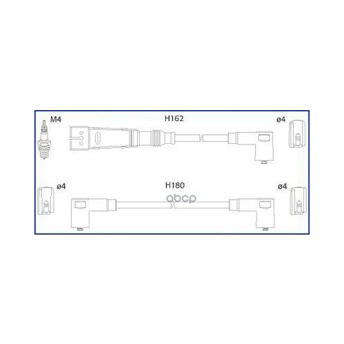 Ккомплект проводов зажигания Hüco 134795 Vag: 032905483G 025134795 Seat Cordoba (6k2). Seat Cordoba Vario (6k5). Seat