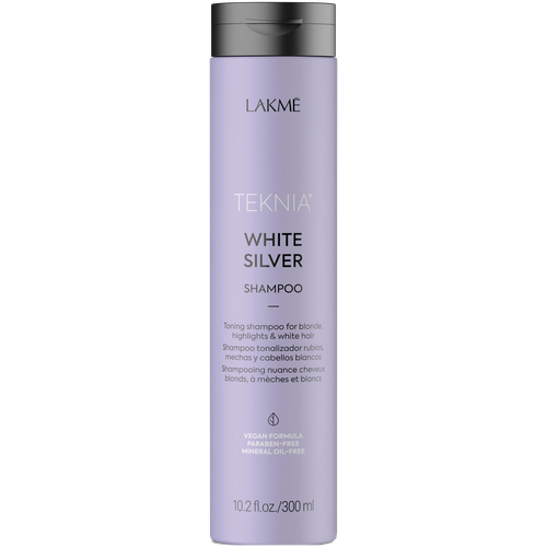 Lakme шампунь Teknia White Silver для нейтрализации желтого оттенка, 300 мл lavish care silver fox anti yellow shampoo шампунь для светлых и седых волос 300 мл