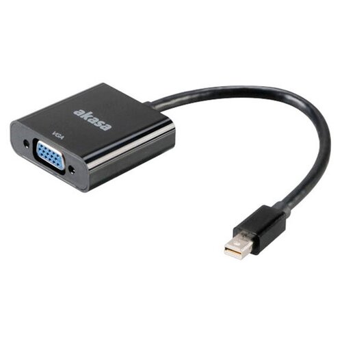 Аксессуар Akasa Mini DisplayPort - VGA 0.2m AK-CBDP07-20BK аксессуар akasa mini displayport hdmi active converter 20cm ak cbdp09 20bk