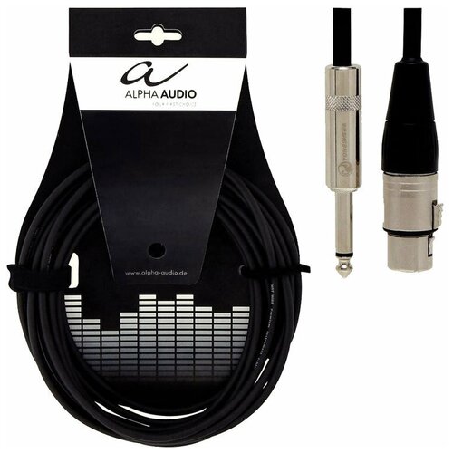 Alpha Audio Pro Line кабель микрофонный XLR(f) - Jack 6,3 (моно) 6 м. free shipping haldane 4pin xlr balanced 6 35mm upgrade hifi cable replacement audio cable for ath esw750 esw950 es770h 990h