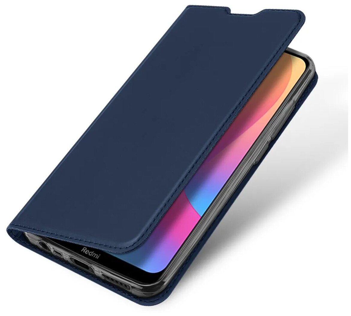 Чехол-книжка для Xiaomi Redmi 8A, DU DU, боковой, синий