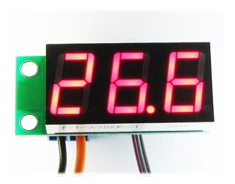 Цифровой термометр с выносным термодатчиком STH0014UR, ультра-яркий красный - фотография № 1
