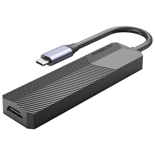 USB-концентратор ORICO MDK-5P, разъемов: 3, 13 см, черный док станция на два hdd ssd 2 5 3 5 orico 2 bay tost dock usb 3 0