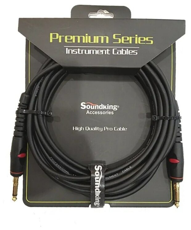 Аудио кабель jack 6.3 мм mono 5м, BC125-5M Soundking / джек инструментальный, шнур для гитары