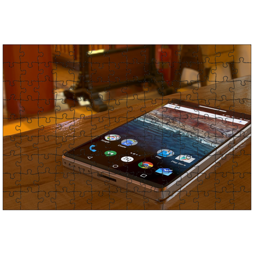 фото Магнитный пазл 27x18см."смартфон, андроид, металл" на холодильник lotsprints