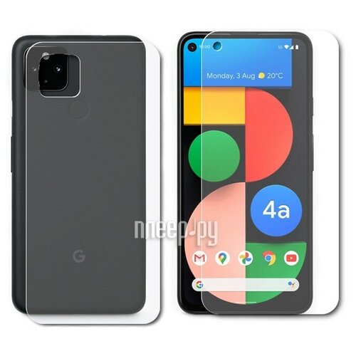 Гидрогелевая пленка LuxCase для Google Pixel 4a 0.14mm Front and Back Transperent 86699 гидрогелевая пленка luxcase для xiaomi mi 10t 0 14mm back transperent 86701