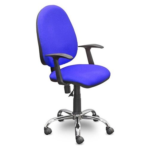 Кресло Easy Chair ткань синяя С06, хром