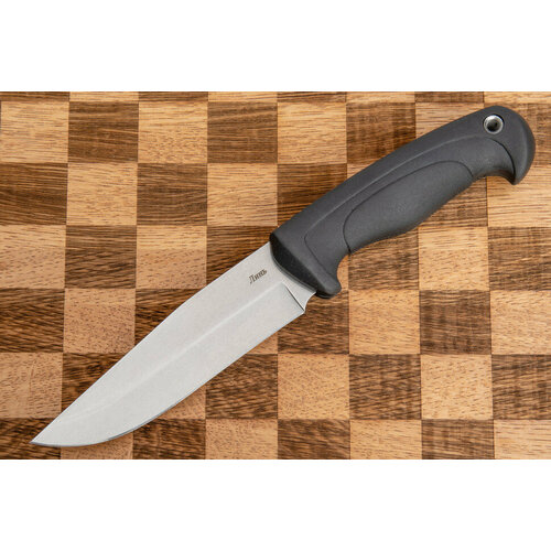 Нож Линь (AUS-8, stonewash серый, эластрон) нож линь сталь aus 8 sw черный кизляр