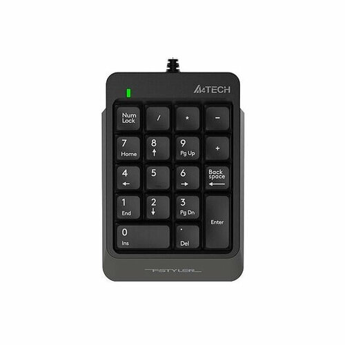 фото Клавиатура (числовой блок) a4tech fstyler fk13 серый usb slim для ноутбука