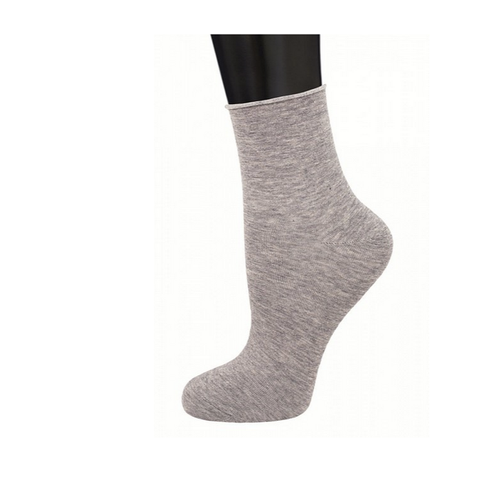 Женские носки ГРАНД средние, ослабленная резинка, 5 пар, размер 25-27, серый
