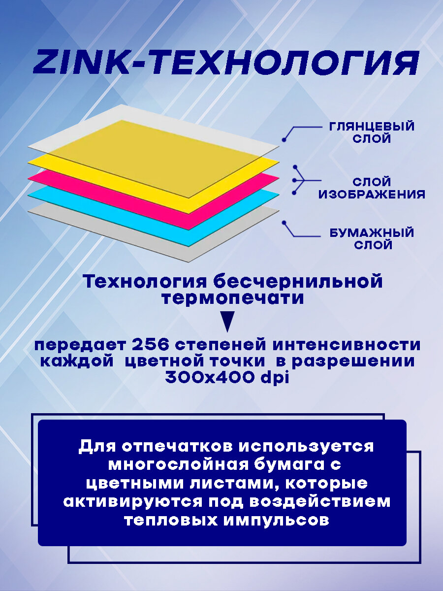 Фотопринтер Xiaomi Mijia AR ZINK XMKDDYJHT01 цветной, белый, беспроводной. — фото 1