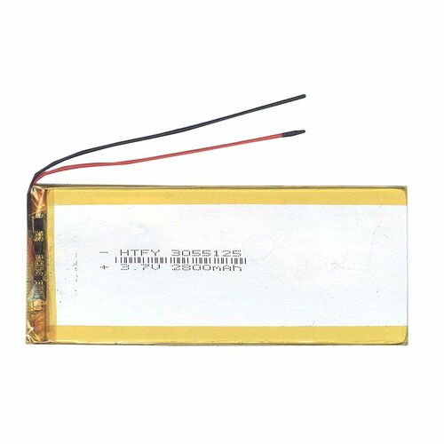 аккумулятор li pol батарея 3 8 34 50мм 2pin 3 7v 800mah Аккумулятор Li-Pol (батарея) 3*55*125мм 2pin 3.7V/2800mAh