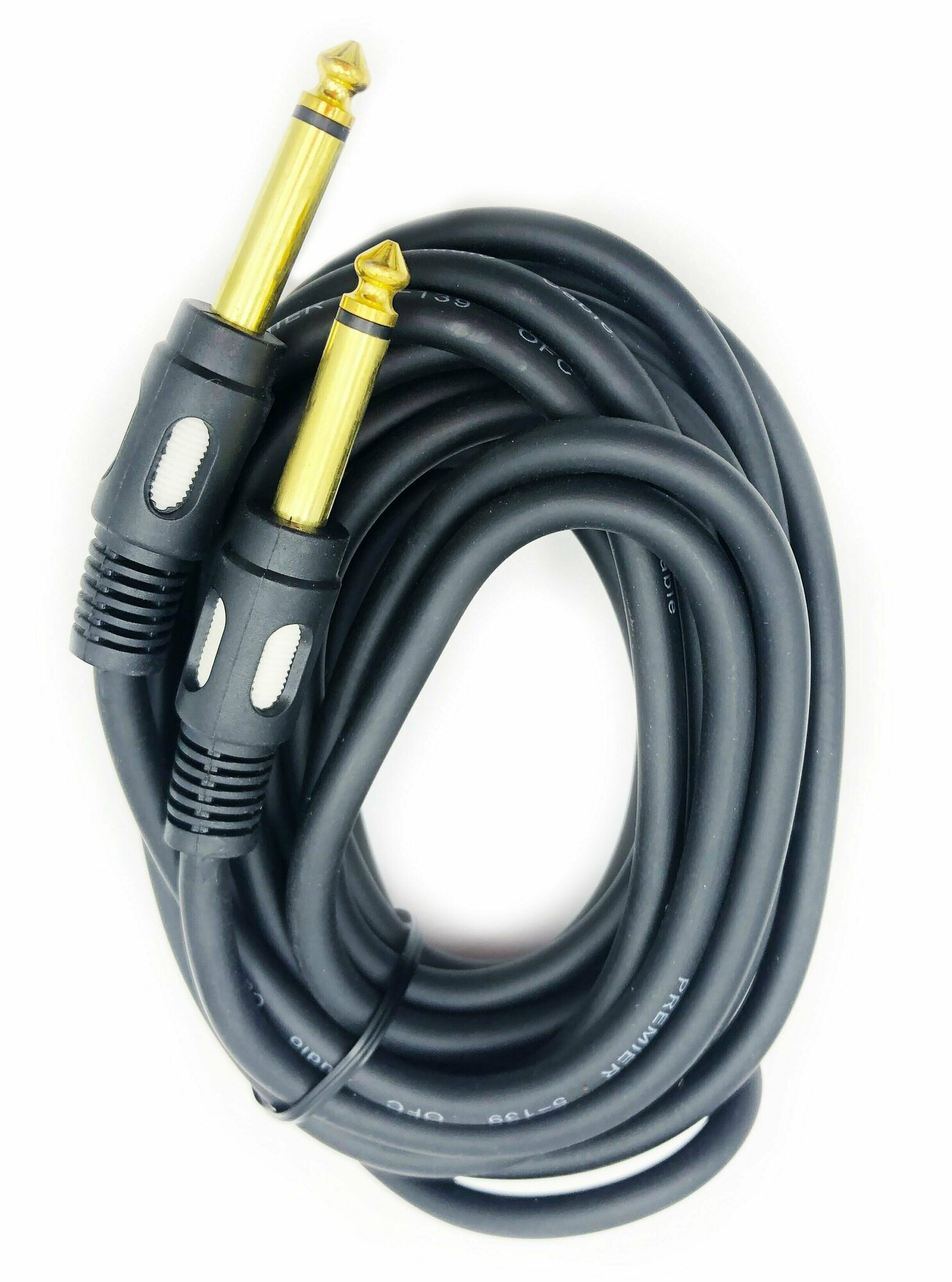 Кабель jack 6.3мм "шт" моно - jack 6.3мм "шт" моно (5 метров) — фото 1