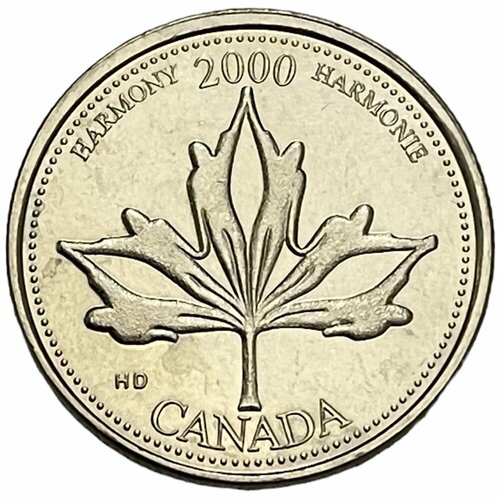 Канада 25 центов 2000 г. (Миллениум - Гармония) (Ni)