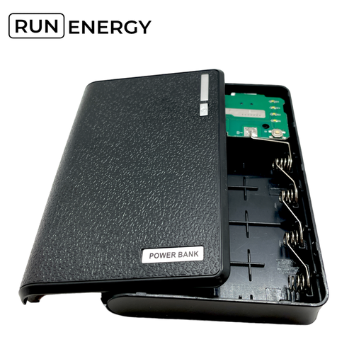 Корпус Run Energy для Power Bank 4 x 18650 (X52154HE) аккумуляторная батарея run energy np f750 f770 для камер sony c функцией заряда от usb и power bank