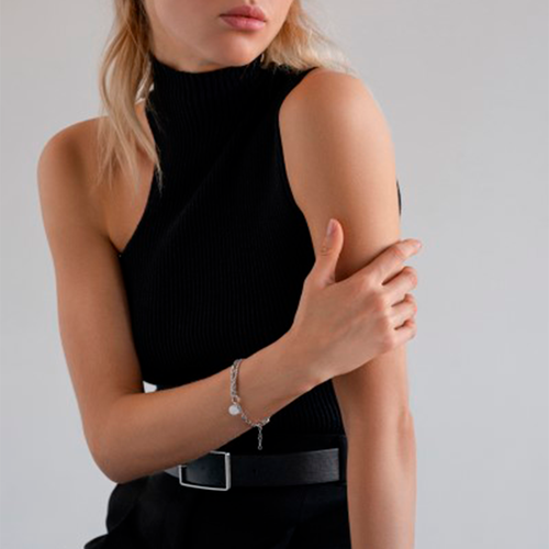 фото Браслет uvilers, фианит, серебряный