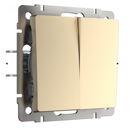 retrika выключатель керамический 2 кл цвет белый r sw 21 Werkel Шампань Выключатель 2-клавишный WL11-SW-2G /