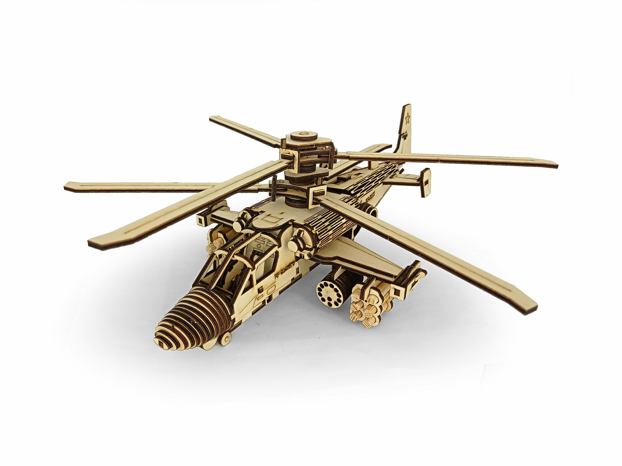 Сборная модель/деревянный конструктор разведывательно-ударный вертолёт