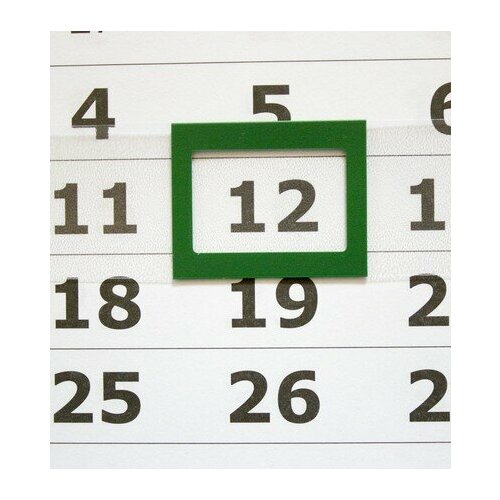 Курсор календарный 2х3х37 см зеленый, в сборе (100 шт)