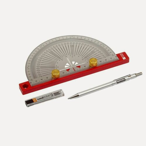 Изображение товара Транспортир с упорной планкой RUL-20P WOODWORK/вудворк 200 мм