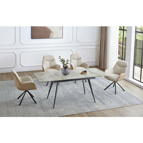 Стол раскладной Felicia 160-190, серый камень