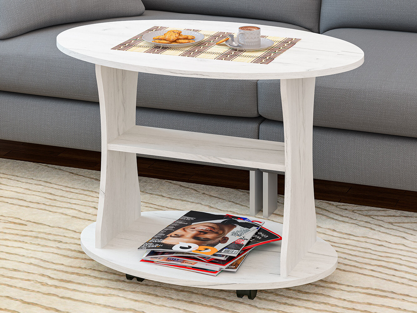 фото Журнальный стол "Олимп" Крафт светлый