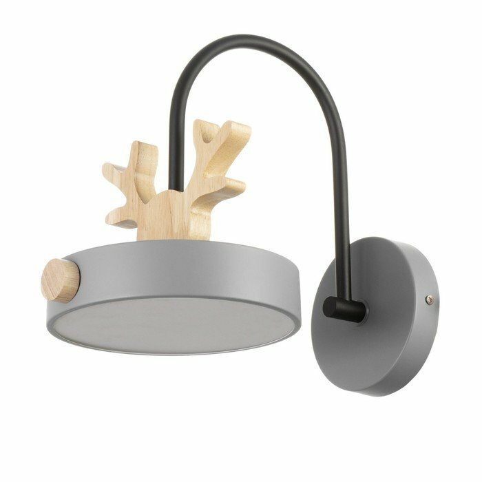 фото Бра "Олень пиатти" LED 12Вт 4000К серый 15х26х16см