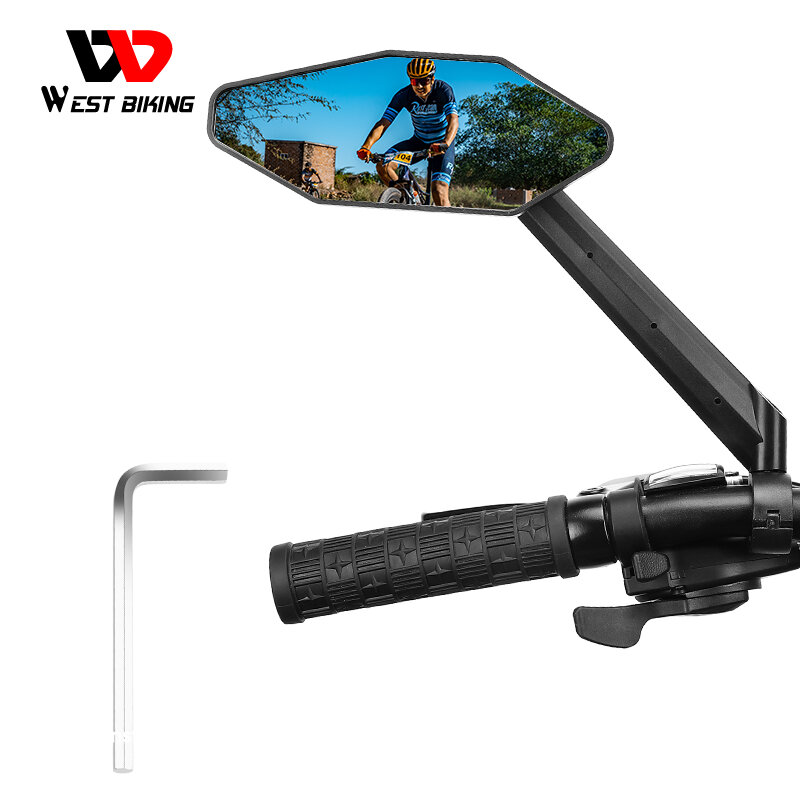 фото Зеркало для велосипеда (1 штука) Большой размер (длина 160мм.), 21-26mm. В подарочной упаковке