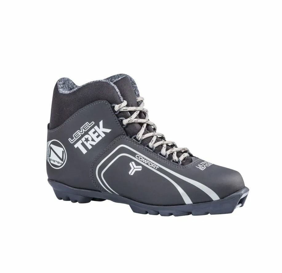 Ботинки лыжные TREK Level 1 NNN цвет чёрный-серый, 44 р. Стелька 28.5 см. (маломерят)