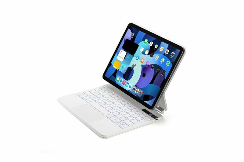 Чехол Magic Keyboard MyPads для Apple iPad 10 10.9 (2022) - A2757, A2777 с русской гравировкой