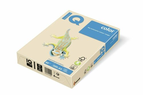 2 шт. Бумага IQ COLOR А4 80гр Pale CR20 (кремовый), 500л; цветная 2 шт ...