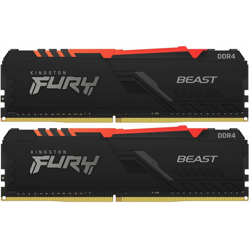 Память DDR4 2x16GB 2666MHz Kingston KF426C16BB2AK232 Fury Beast RTL PC4-21300 CL16 DIMM 288-pin 12В kit dual rank Ret 1272400₽