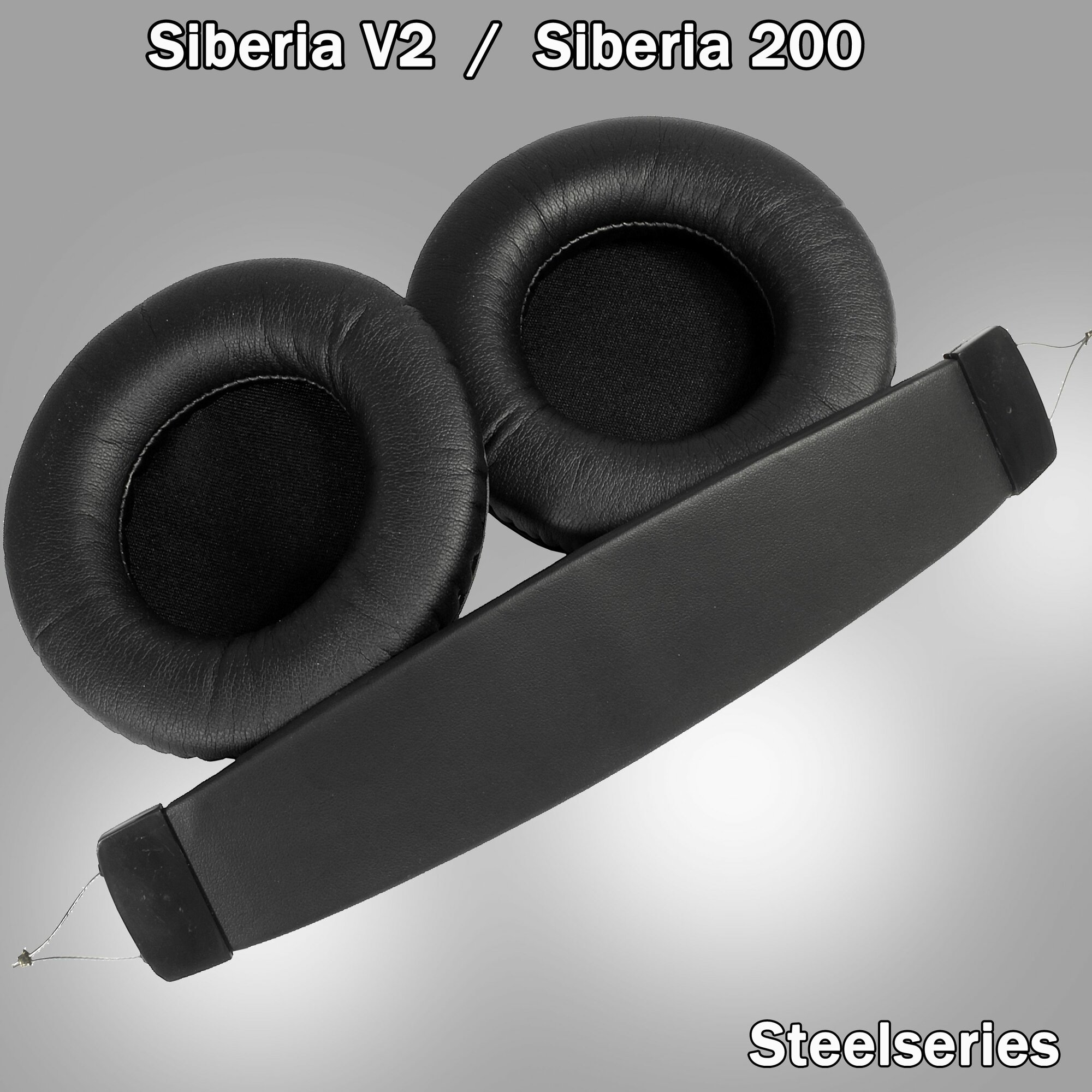 Амбушюры + оголовье Steelseries Siberia V2, Siberia 200 черные