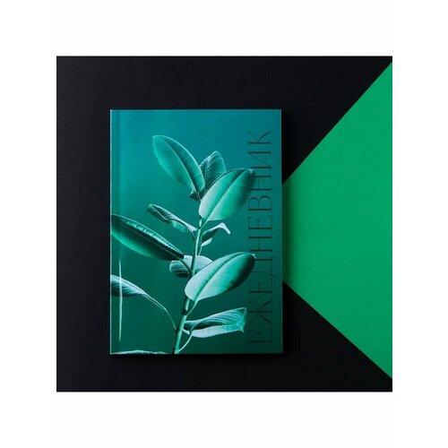 Ежедневник в тонкой обложке А5 72 листа Зеленый фикус 495₽