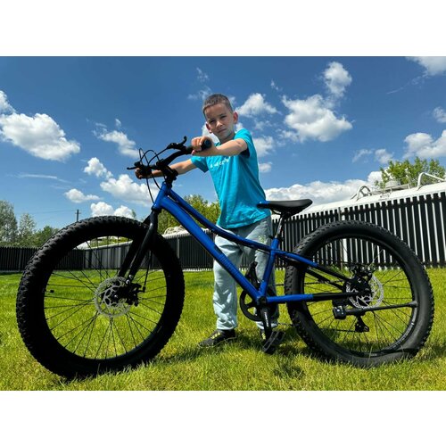 Велосипед фэтбайк Fatbike Time Try TT2747s 24 Рама 12 Взрослый Детский Подростковый синий 22900₽
