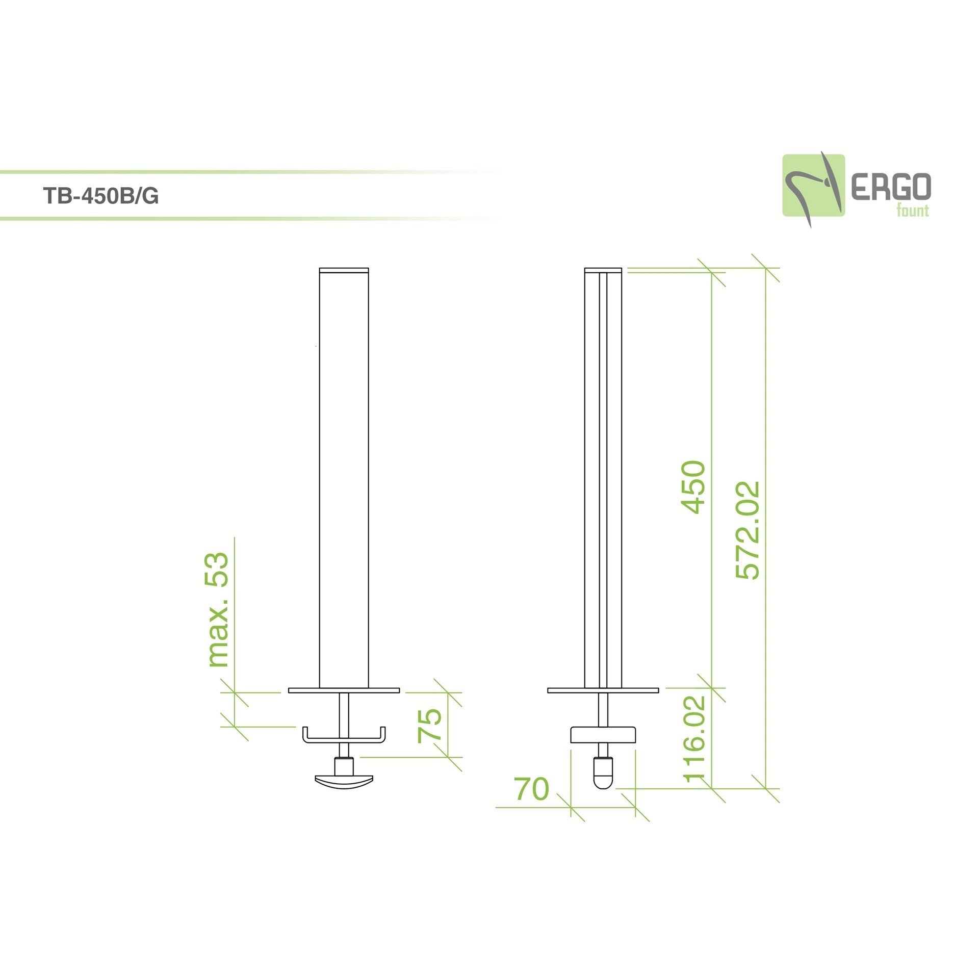 Аксессуар для кронштейна ErgoFount TB-450B/G — фото 1
