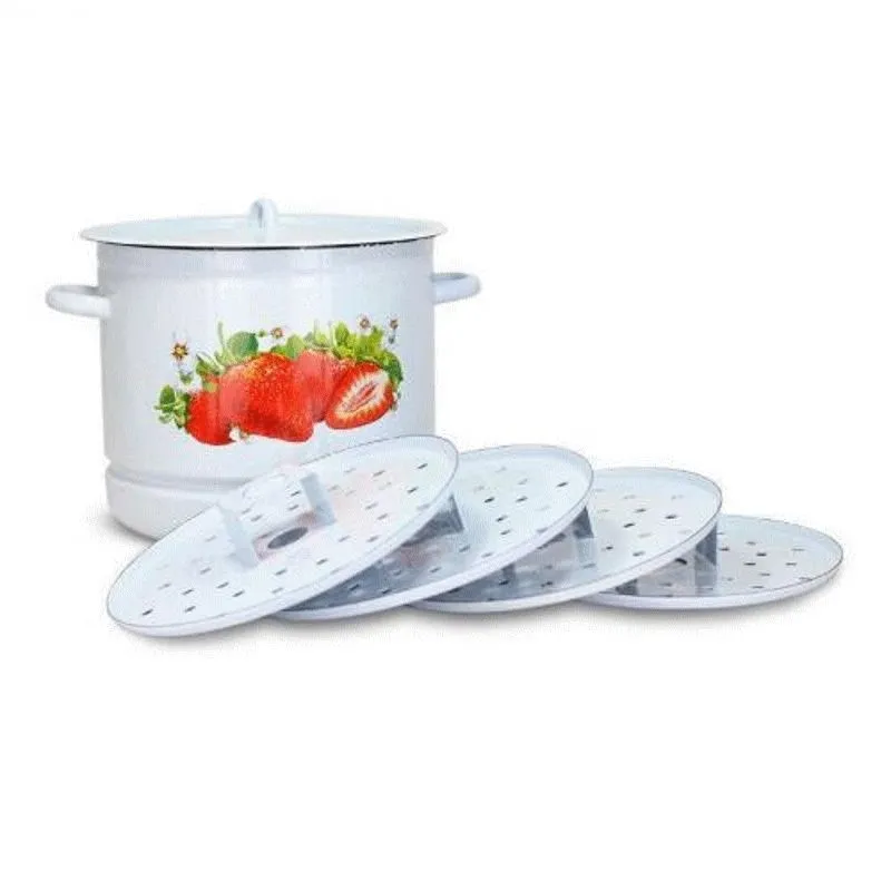 Мантоварка лысьва 2224/4 четыре сетки 12,0 л, голубой с рисунком