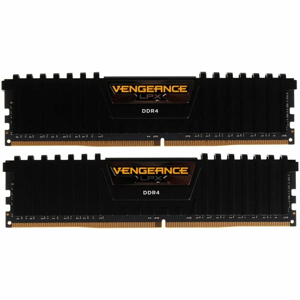 Модуль памяти DIMM 16Gb 2х8Gb DDR4 PC25600 3200MHz Corsair Vengeance LPX Black Heat spreader, XMP (CMK16GX4M2E3200C16)