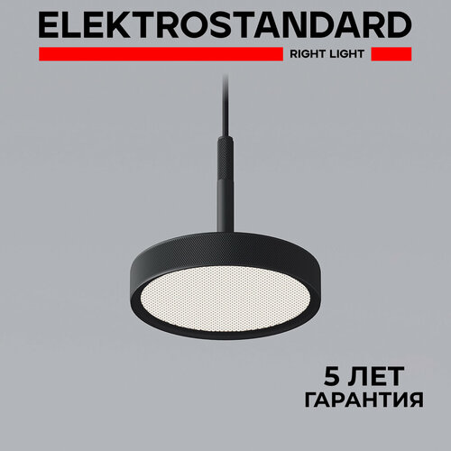 фото Подвесной светодиодный светильник elektrostandard plate 50260 led черный ip20