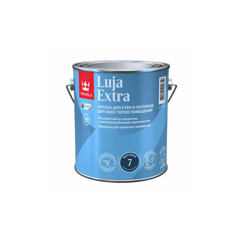 фото Краска моющаяся tikkurila luja extra матовая база а белая 2,7 л