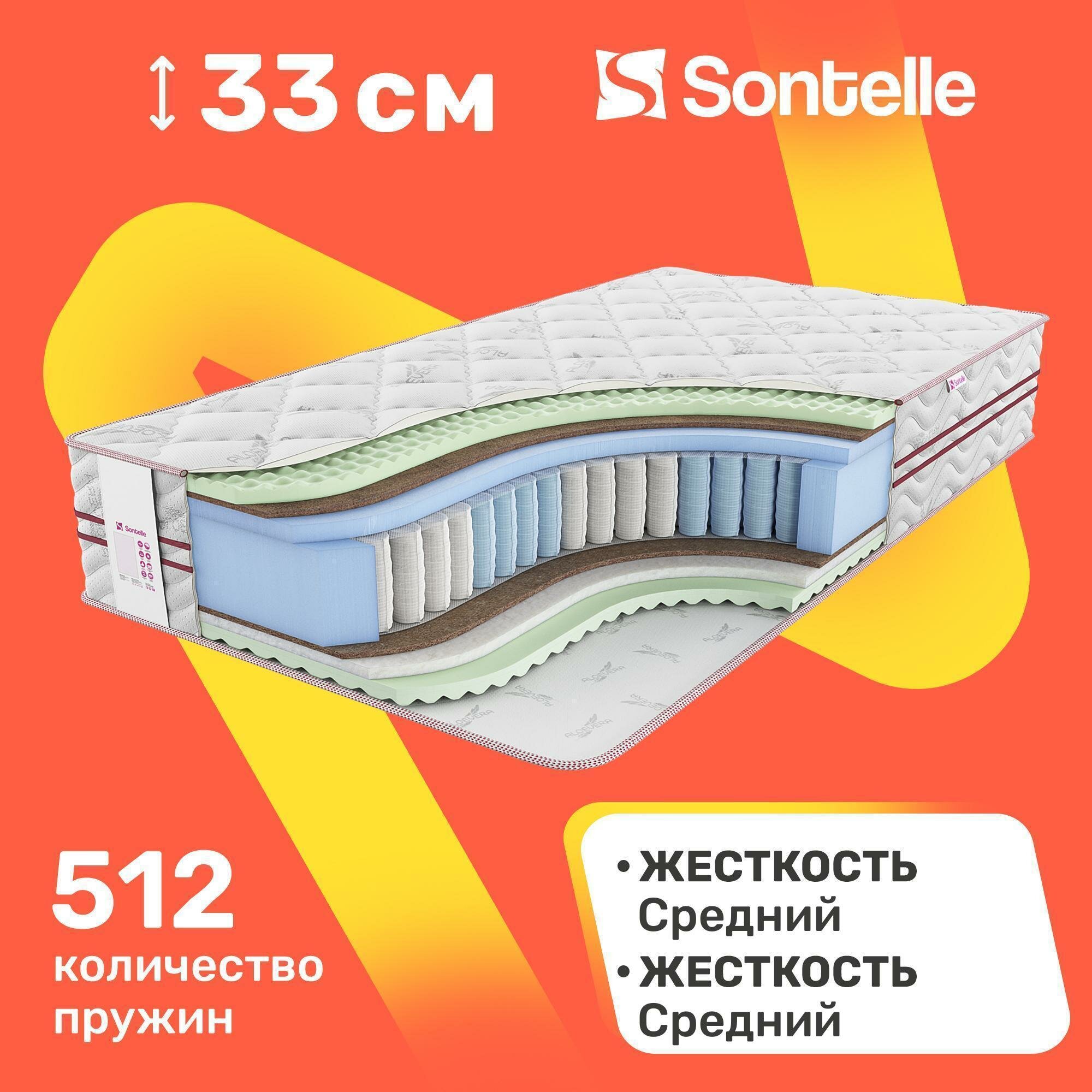 Матрас с независимыми пружинами Sontelle LeGross Rewon 140x190