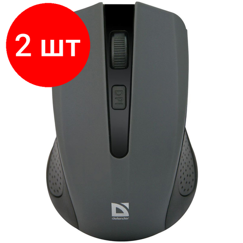 Комплект 2 шт Мышь беспроводная Defender Accura MM-935 серый 4btnRoll 110900₽