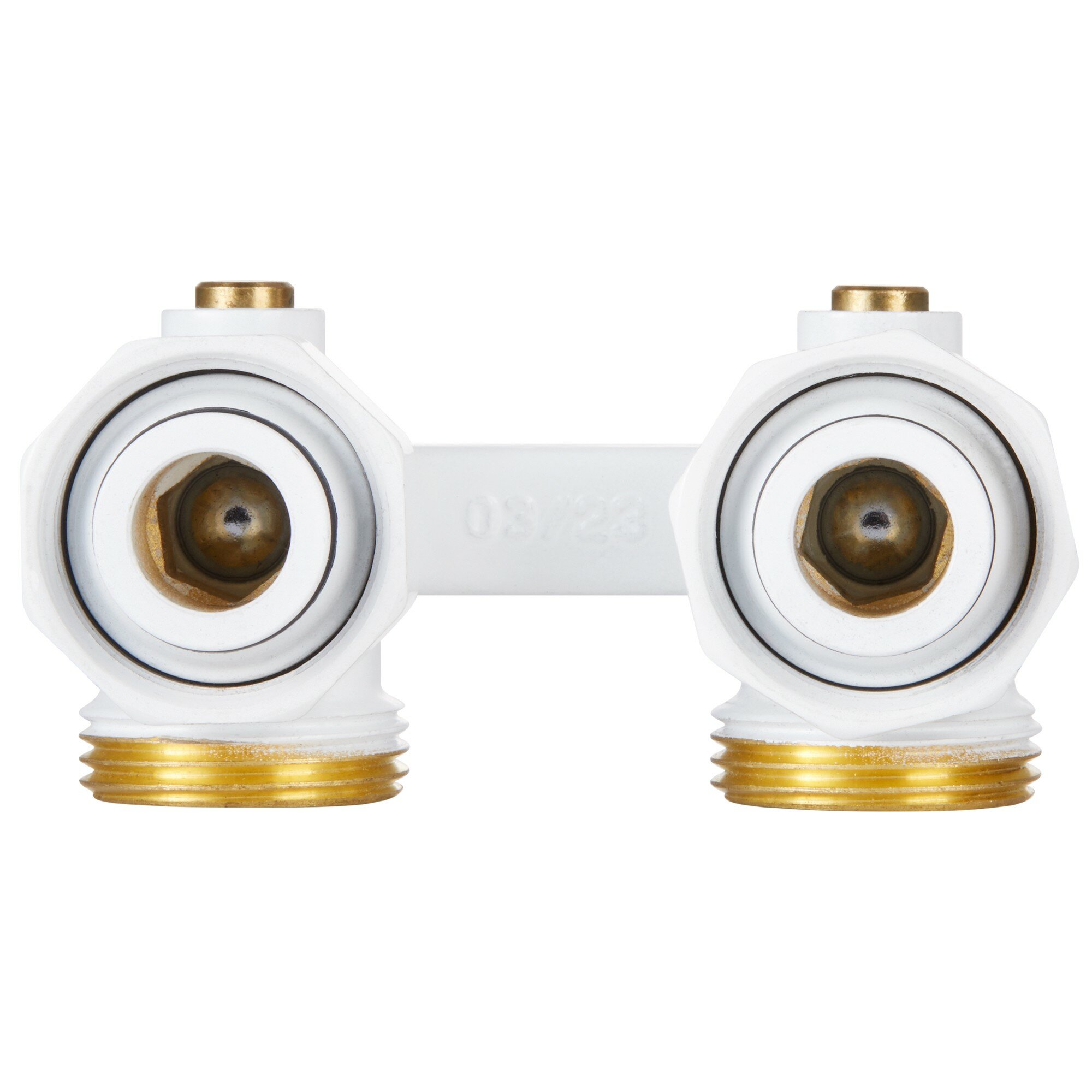 Узел нижнего подключения Royal Thermo угловой 1/2"х3/4" EK (белый) — фото 1