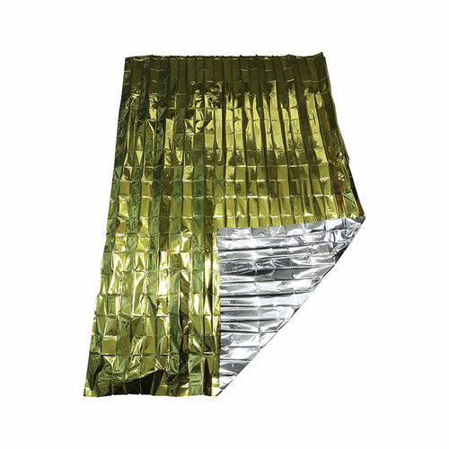 Термоодеяло спасательное туристическое СЛЕДОПЫТ 160х210 см сереброзолото экстремальные условия 147₽