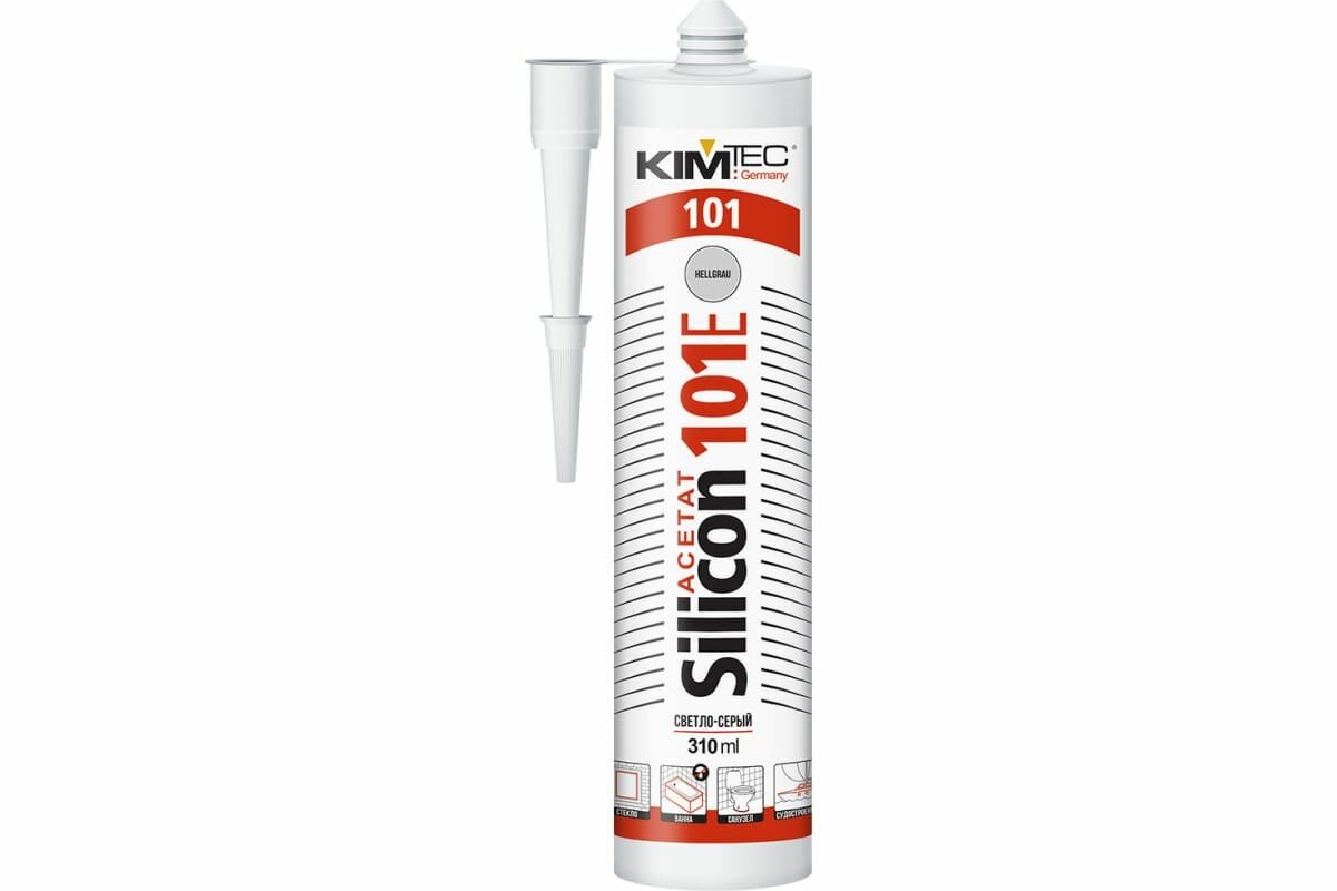 Силиконовый герметик KIM TEC светло-серый 101Е 310мл 55285
