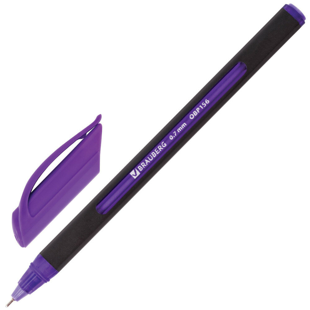 Ручка шариковая масляная BRAUBERG "Extra Glide Soft Color", СИНЯЯ, узел 0,7 мм, линия письма 0,35 мм, OBP156 - фото №3