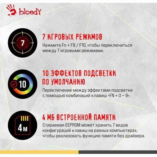 Клавиатура A4TECH Bloody S98 желтый/серый (SPORTS LIME) — фото 1