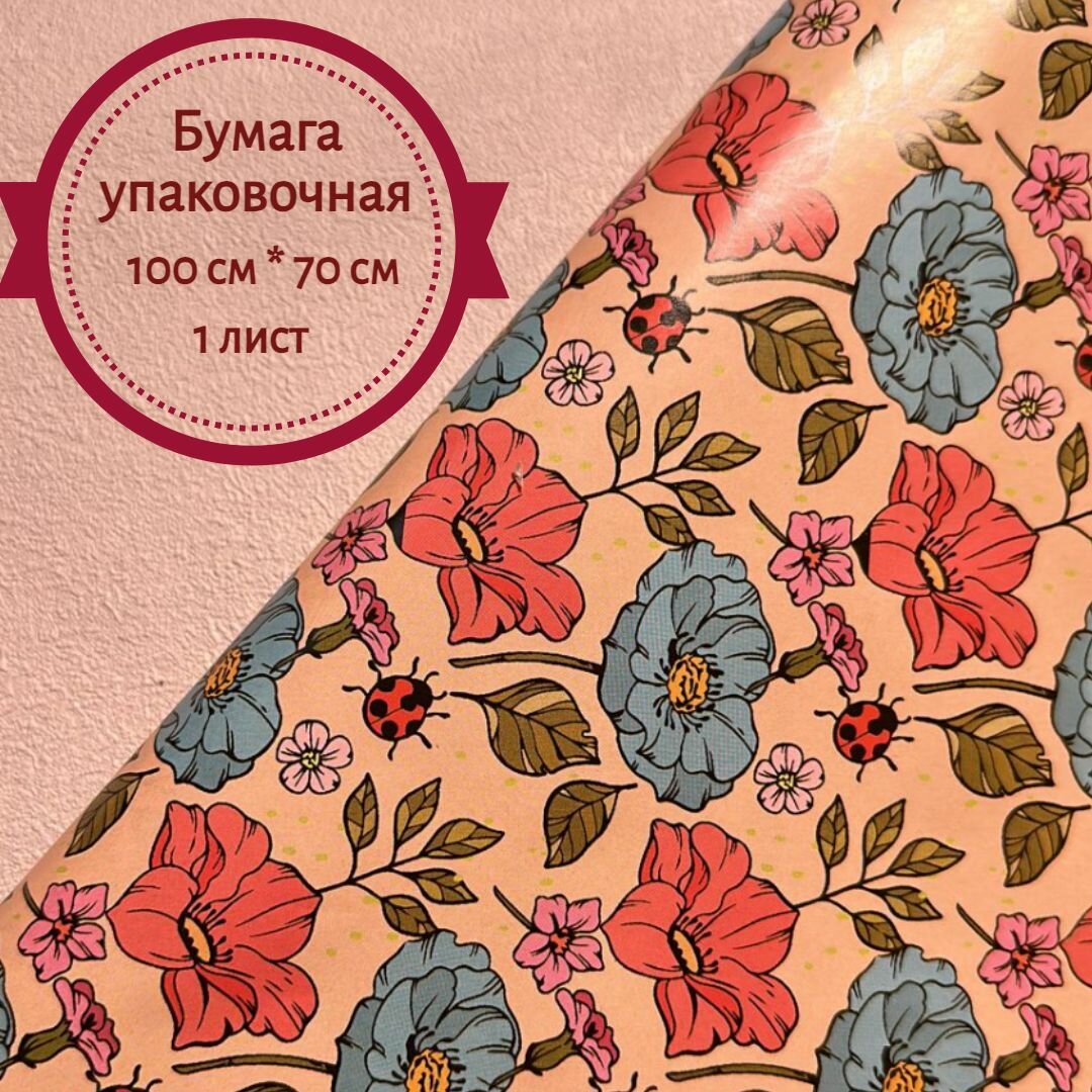 Бумага упаковочная глянцевая 