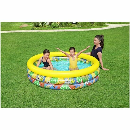 Обзор: Бассейн надувной Bestway 51203 Jumbo Hippo 168x38 см