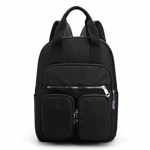 Рюкзак, женский, нейлон, черный, 2022